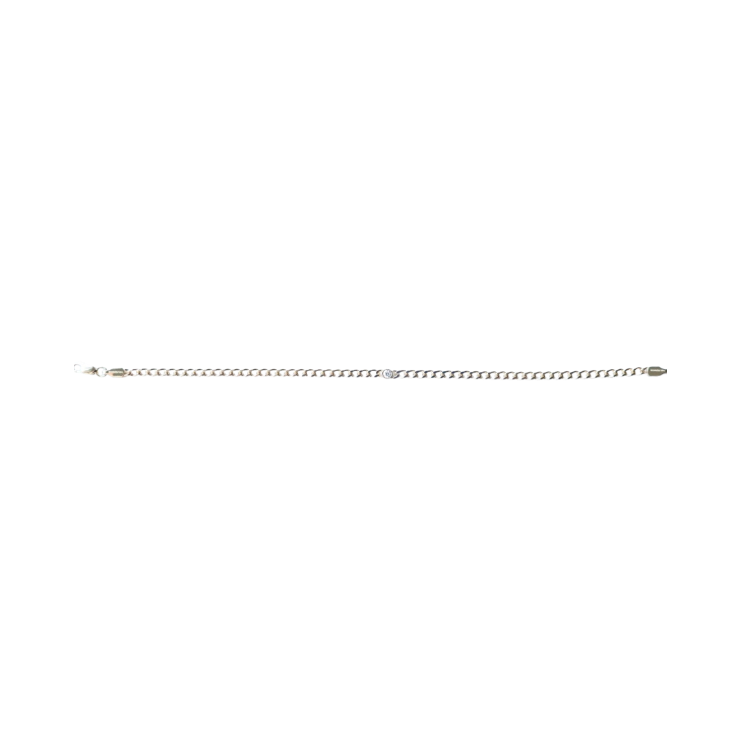 Curb Chain Bracelet with Diamond