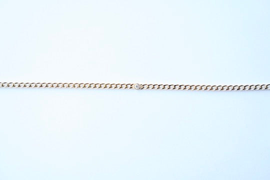 Curb Chain Bracelet with Diamond