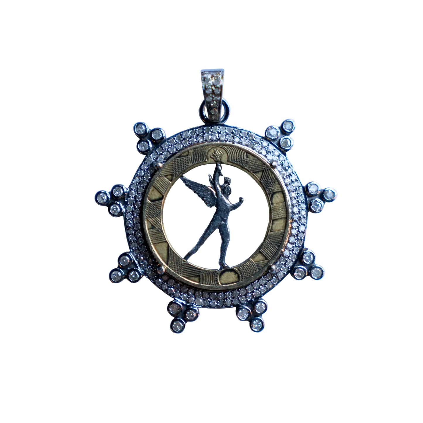 Hand Carved European Angel Coin