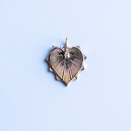 14K Gold Tiny Heart Pendant