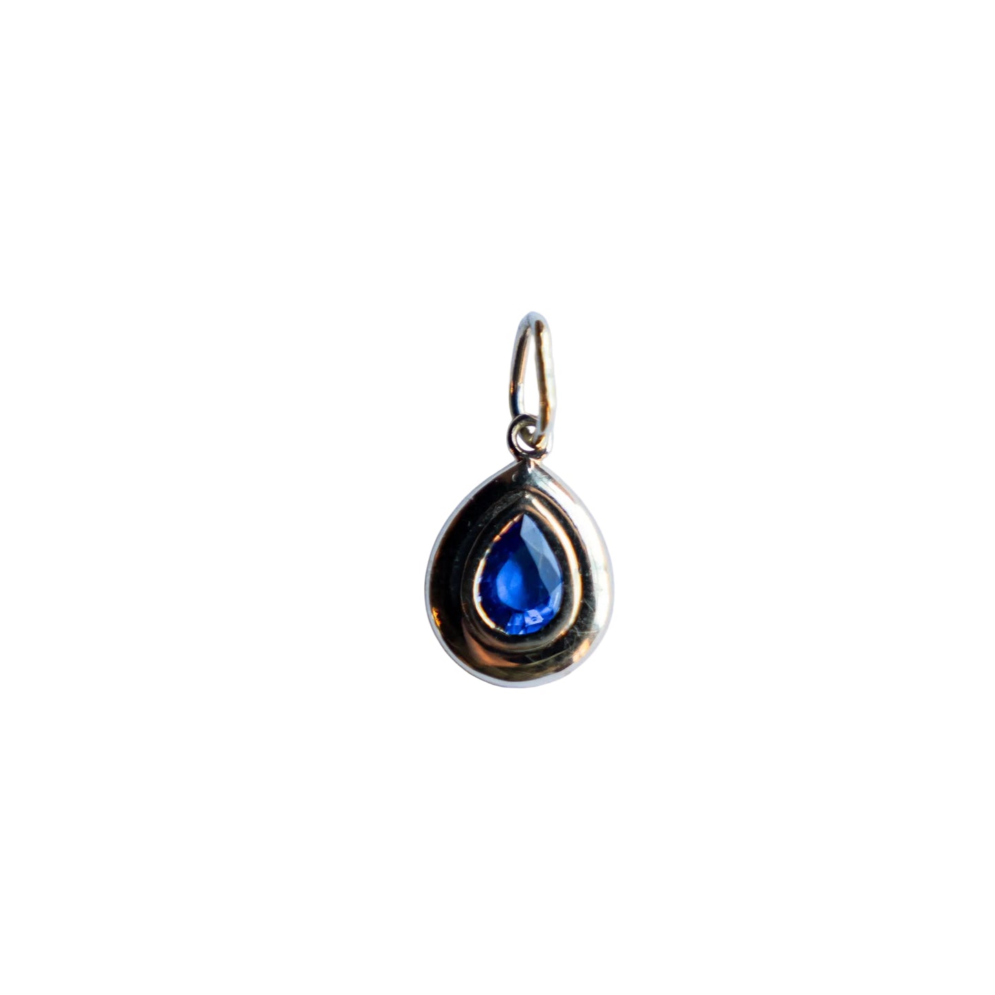 Puffy Teardrop Sapphire Pendant