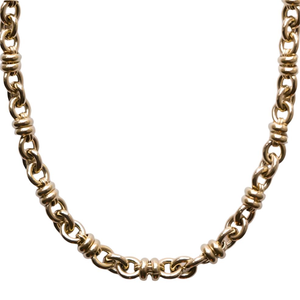 18K Double Rolo Chain