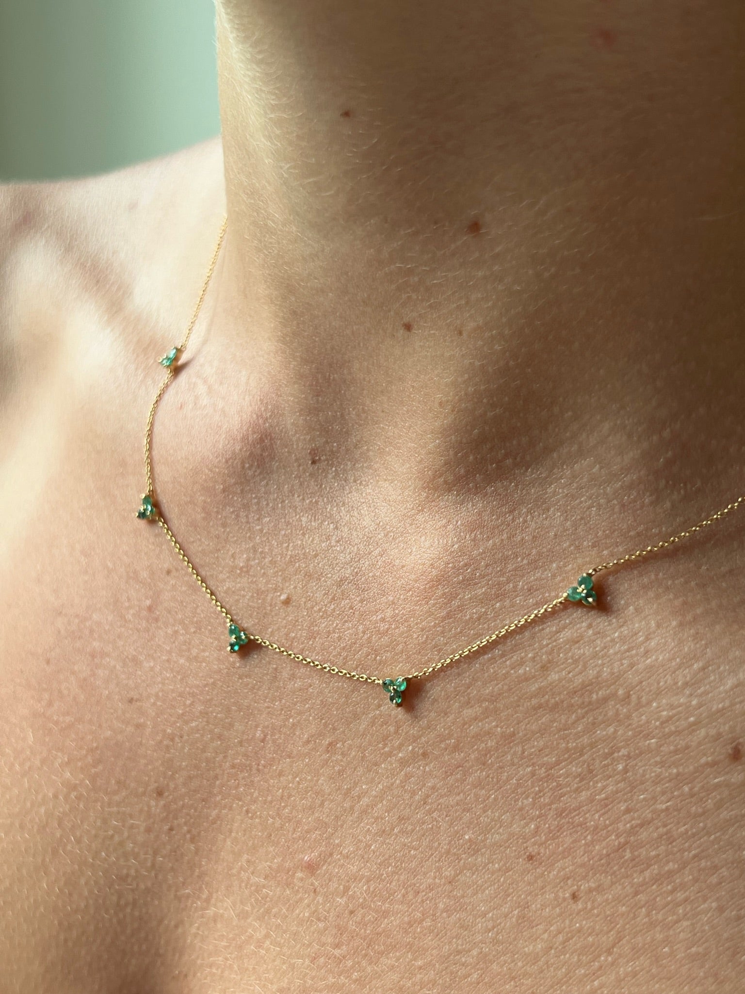 Trinity Emerald Necklace
