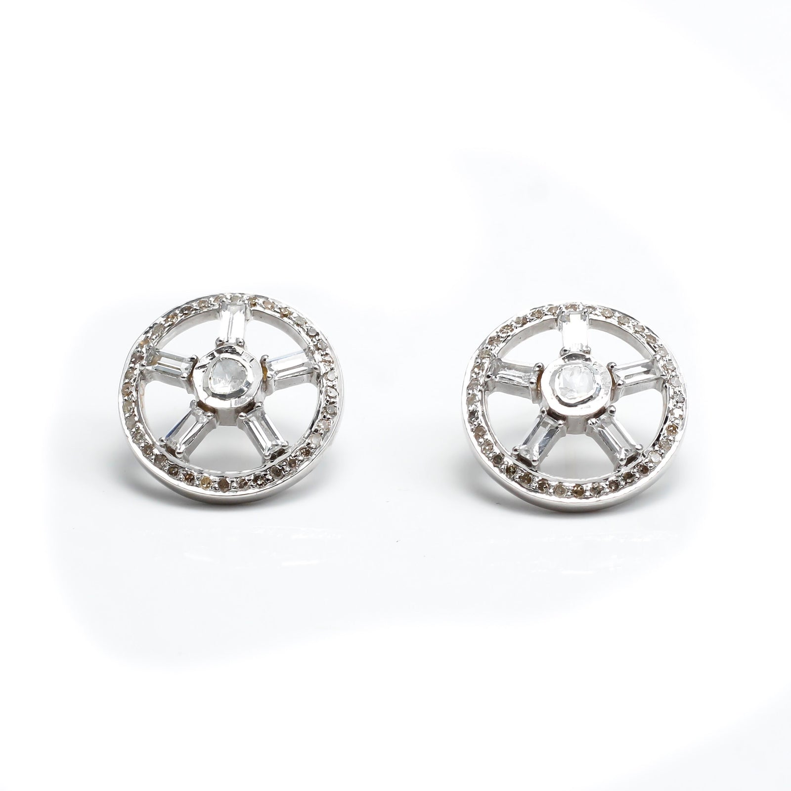 Sterling Silver D'Orsay Stud